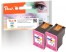 319634 - Peach Doppelpack Druckköpfe color kompatibel zu HP No. 62 c*2, C2P06AE*2