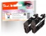320144 - Peach Doppelpack Tintenpatronen schwarz kompatibel zu Epson No. 18 bk*2, C13T18014010*2