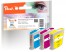 322065 - Peach Spar Pack Tintenpatronen kompatibel zu HP No. 11, C4836A, C4837A, C4838A